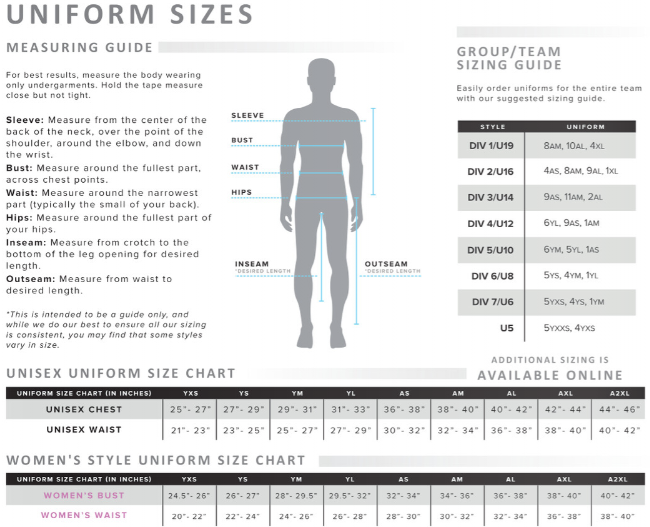 Guides Uniform Sizes